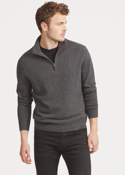 Suéter Polo Ralph Lauren Merino Quarter-Zip Homem 93864-AKDT